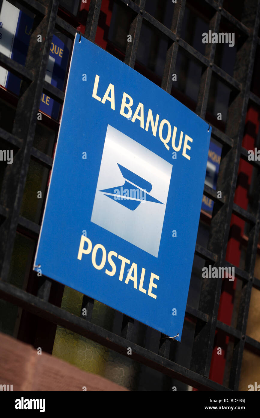 Inscrivez-vous à la Banque Postale en France Banque D'Images