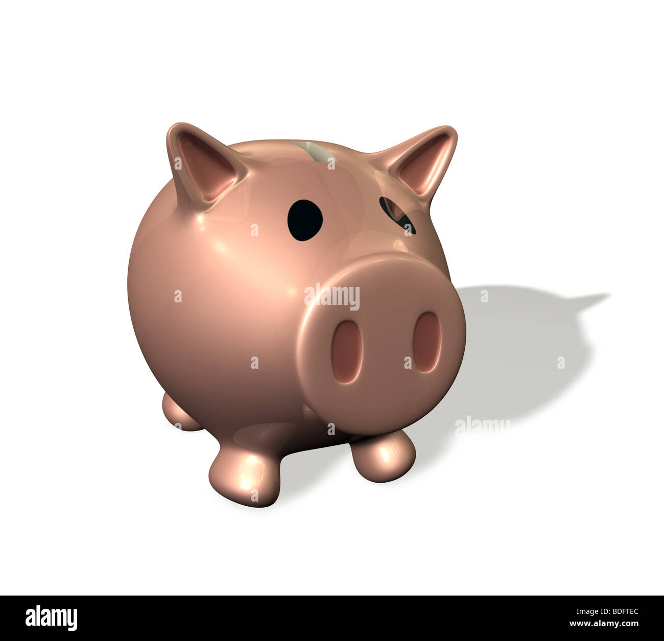 Rendu 3d illustration d'un cute cartoon piggybank Banque D'Images