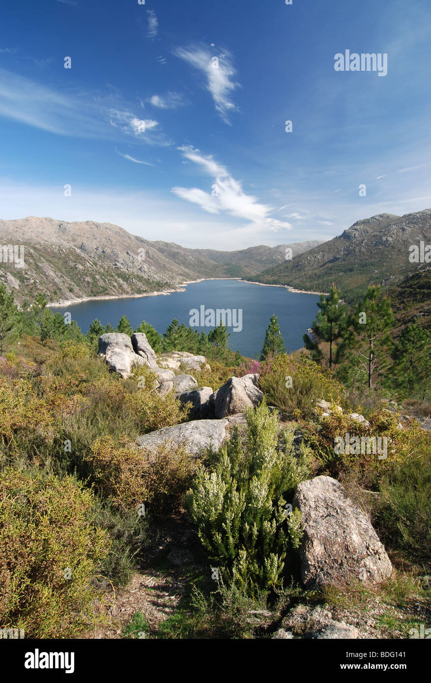 Près du réservoir de Campo de Geres, parc national de Peneda-Geres, Portugal Banque D'Images