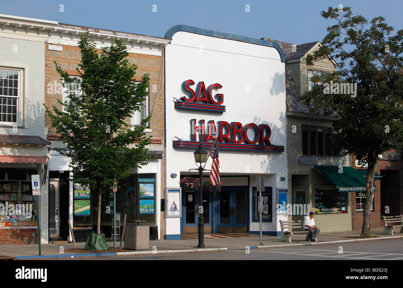 Main Street, Sag Harbor, New York Banque D'Images