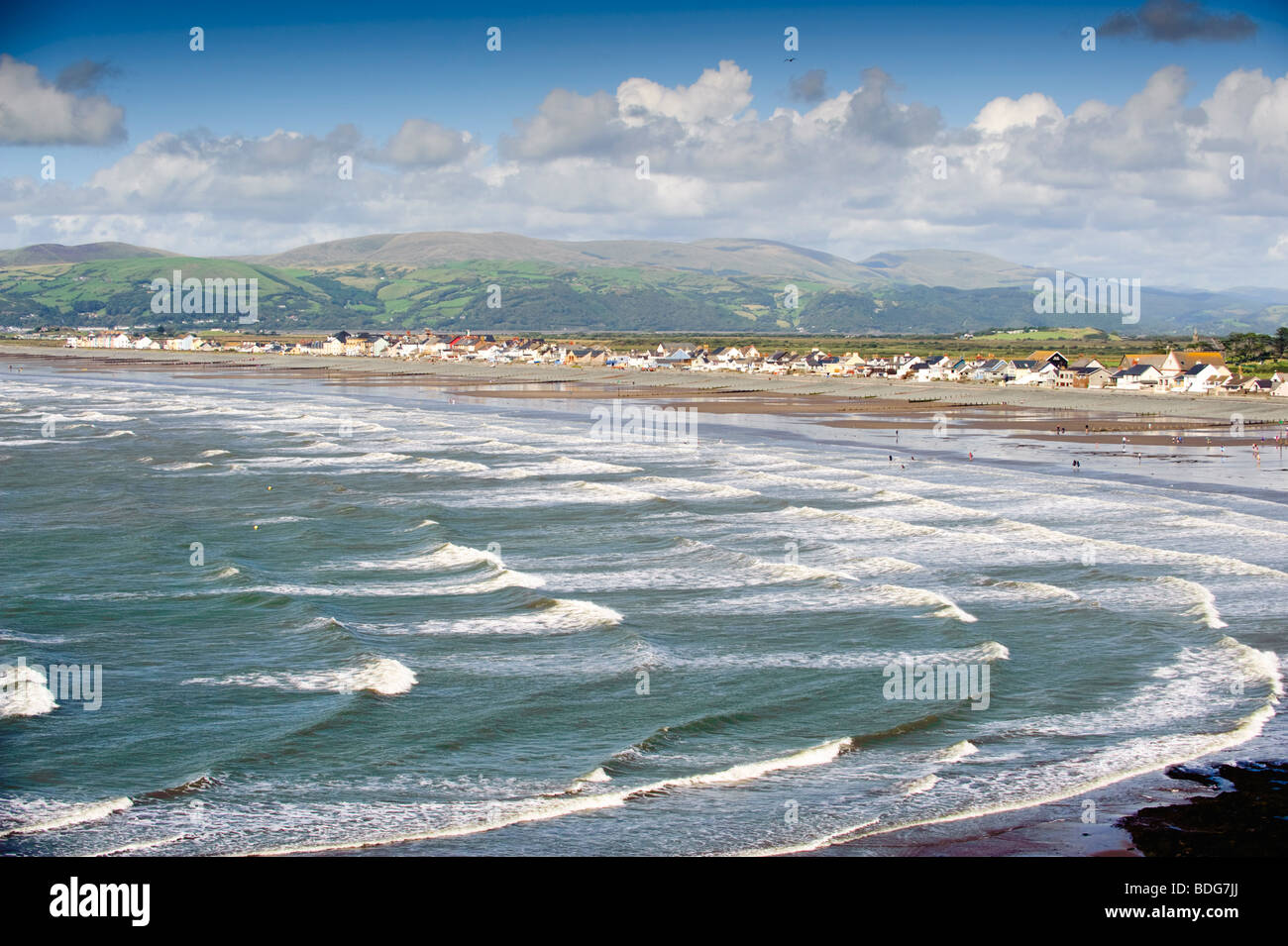 Borth, village de la côte de la Baie de Cardigan, Ceredigion , West Wales UK Banque D'Images