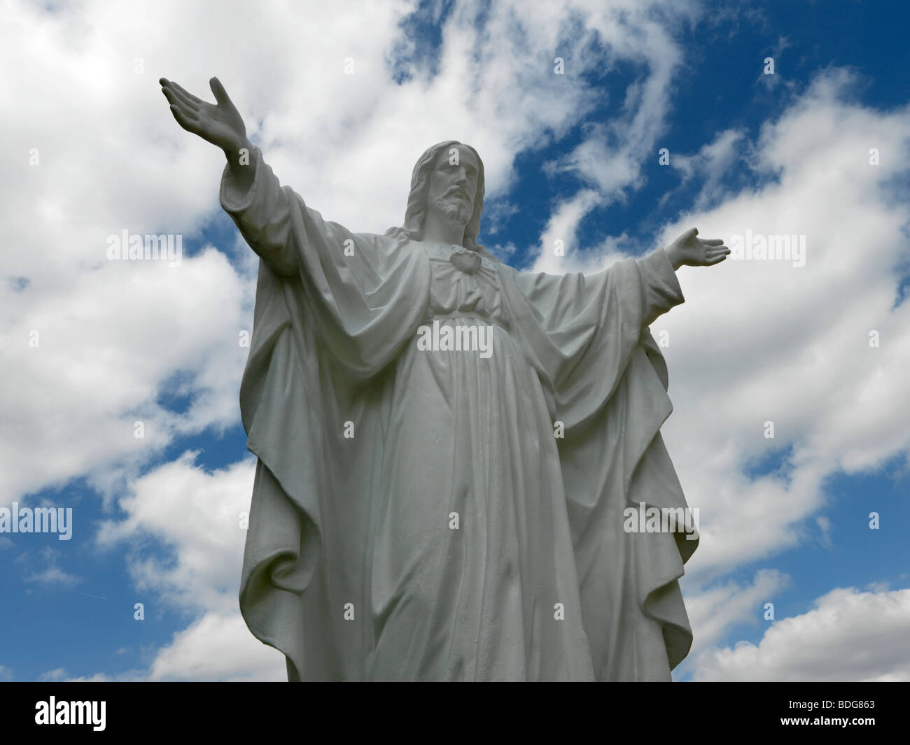 Statue du Christ au St Anthony's Hospital, North Cheam Banque D'Images
