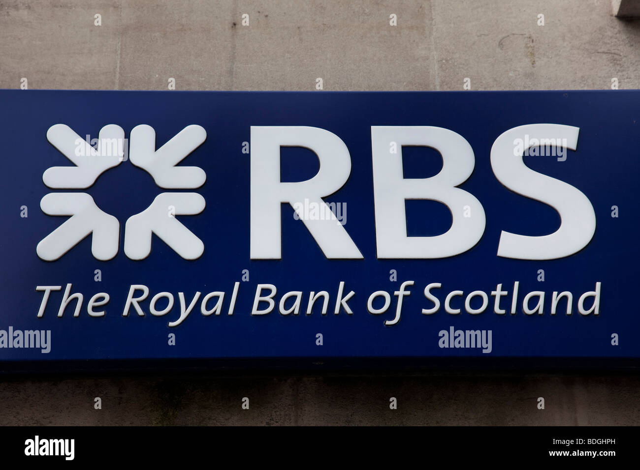 Inscrivez-vous à la Royal Bank of Scotland. RBS. Banque D'Images
