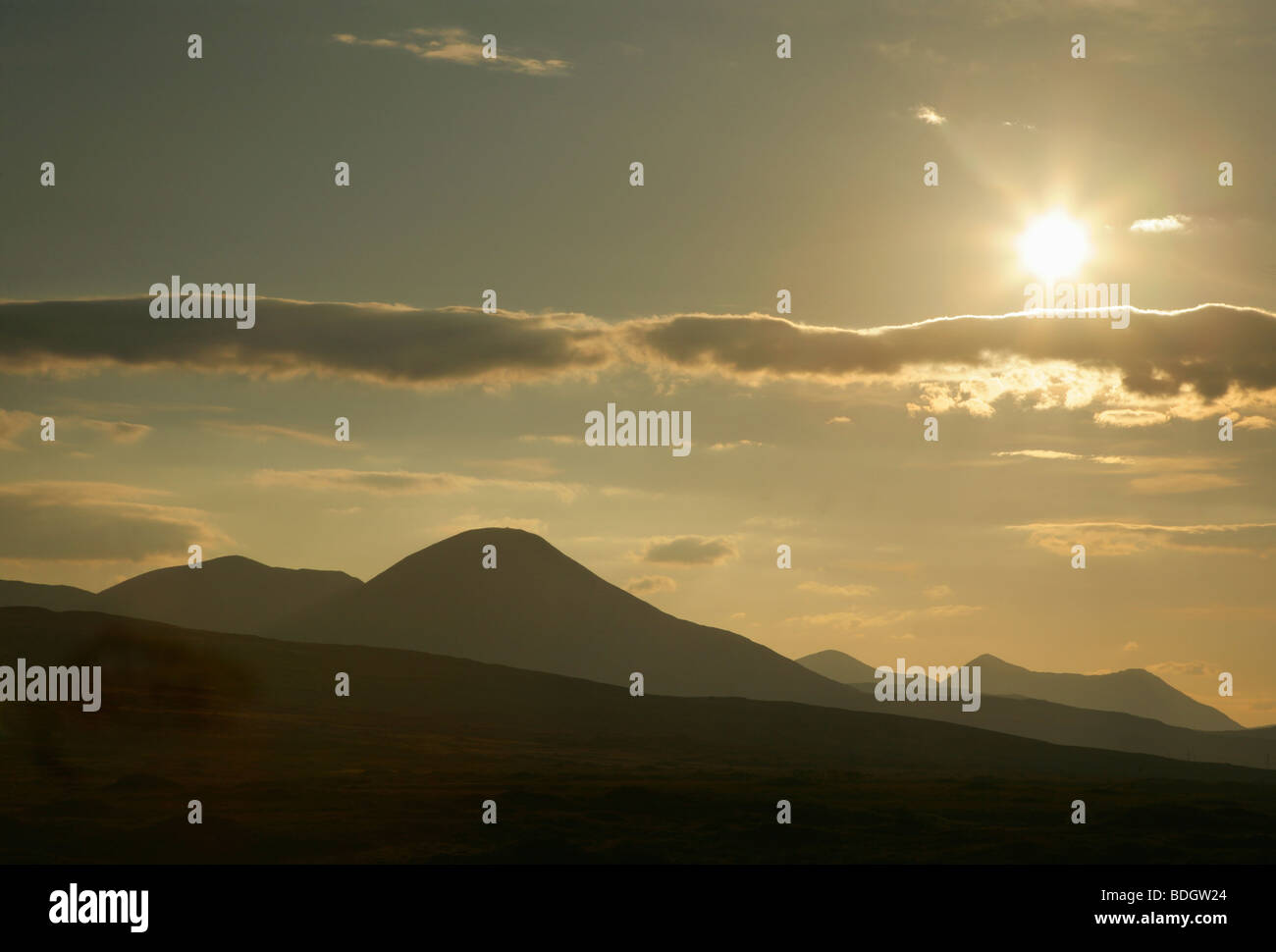 Beinn Dearg Bheag, Beinn na Caillich et Glamaig, île de Skye, Écosse Banque D'Images