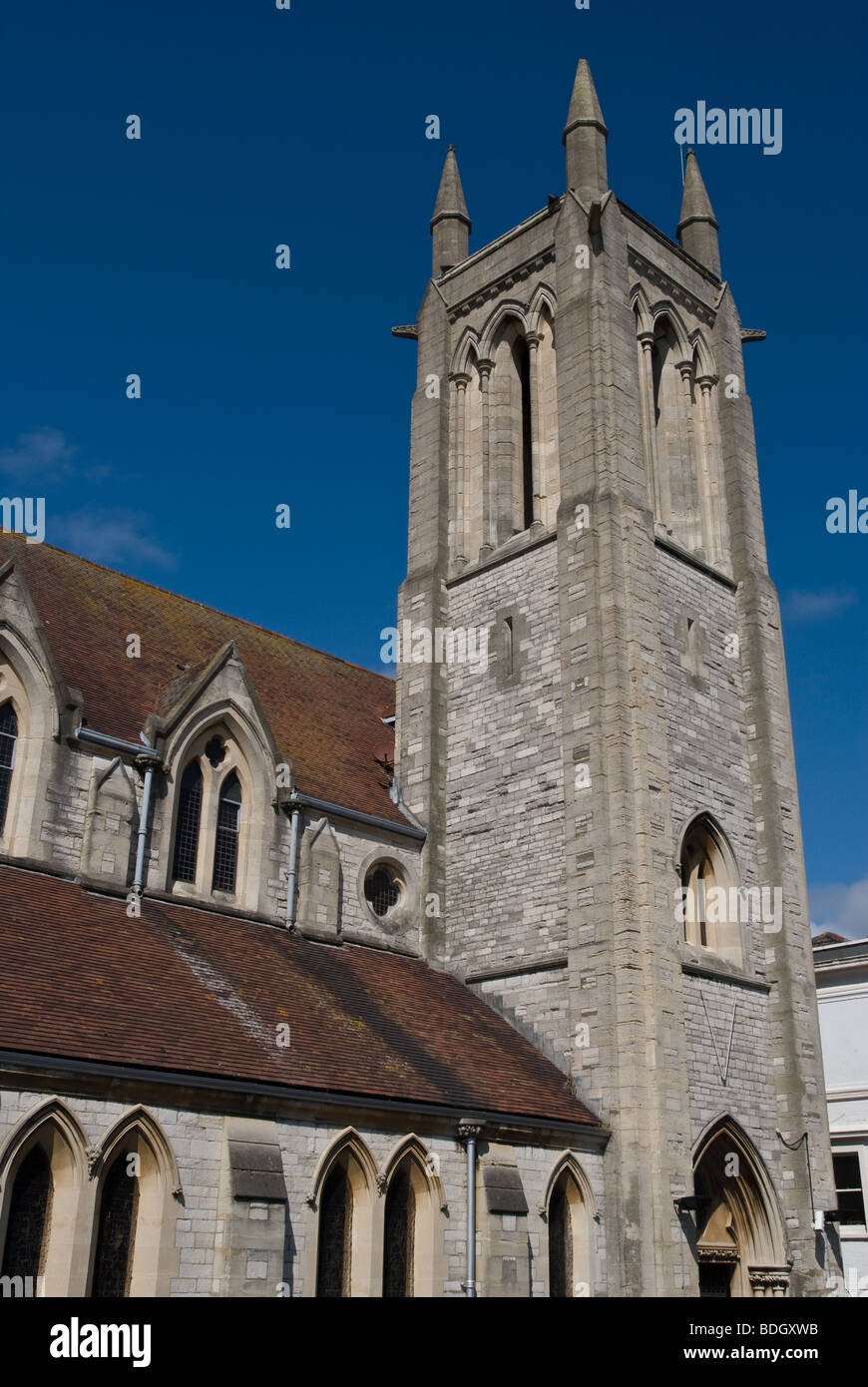 Une église transformée en boîte de nuit, Bournemouth, Dorset, Angleterre Banque D'Images