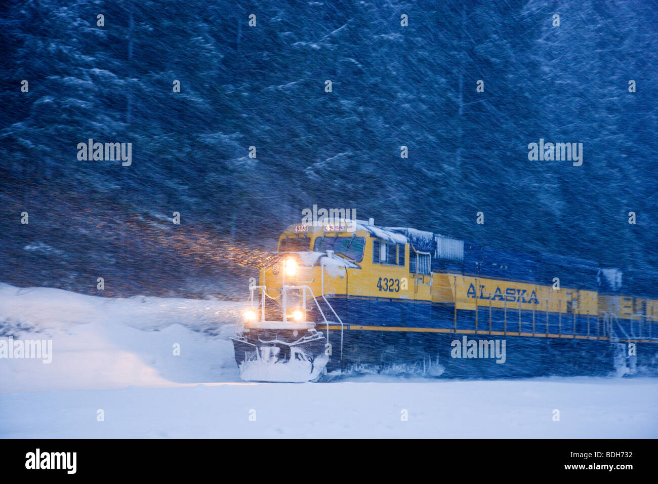 Alaska Railroad, Seward, Alaska Banque D'Images