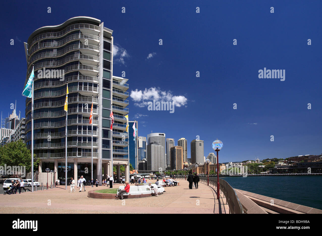 Sydney skyline at Circular Quay tiré de l'Opéra avant-cour Banque D'Images