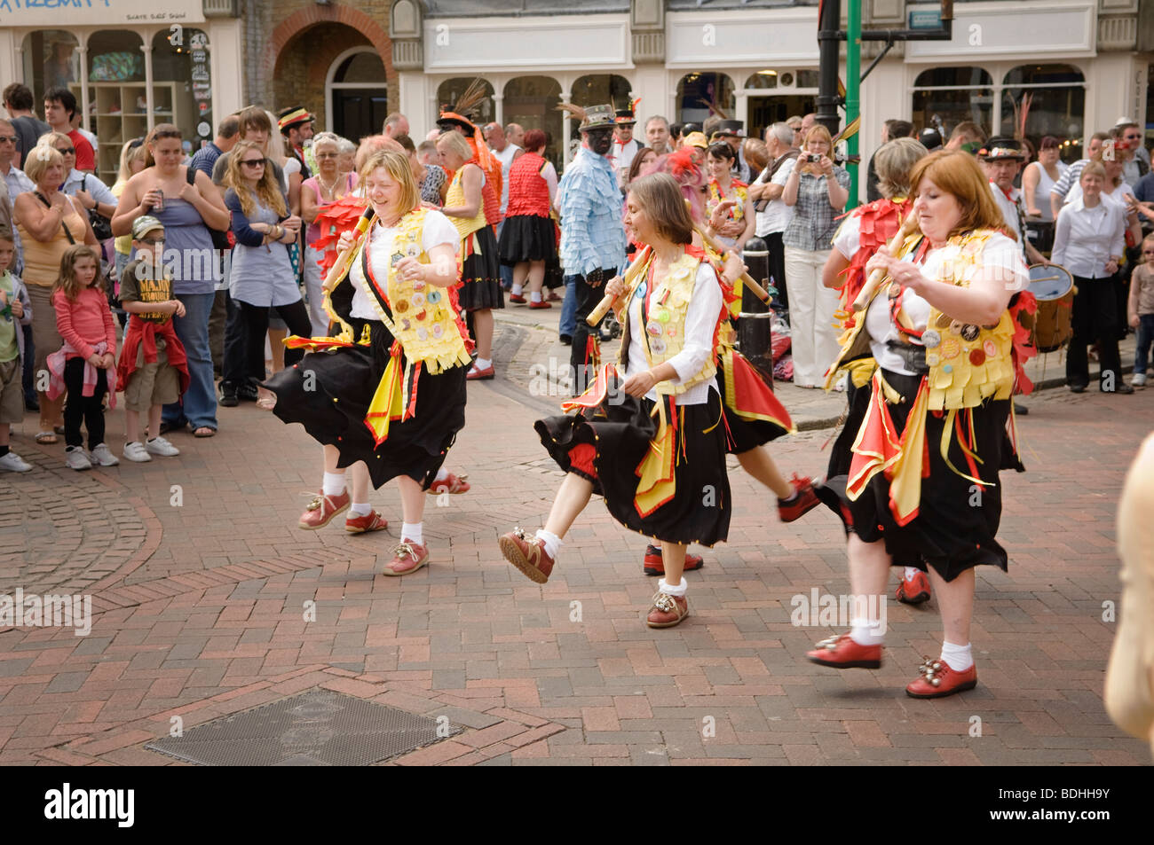 Morris Dancers lors de l'Assemblée Sweeps Festival à Rochester. Banque D'Images