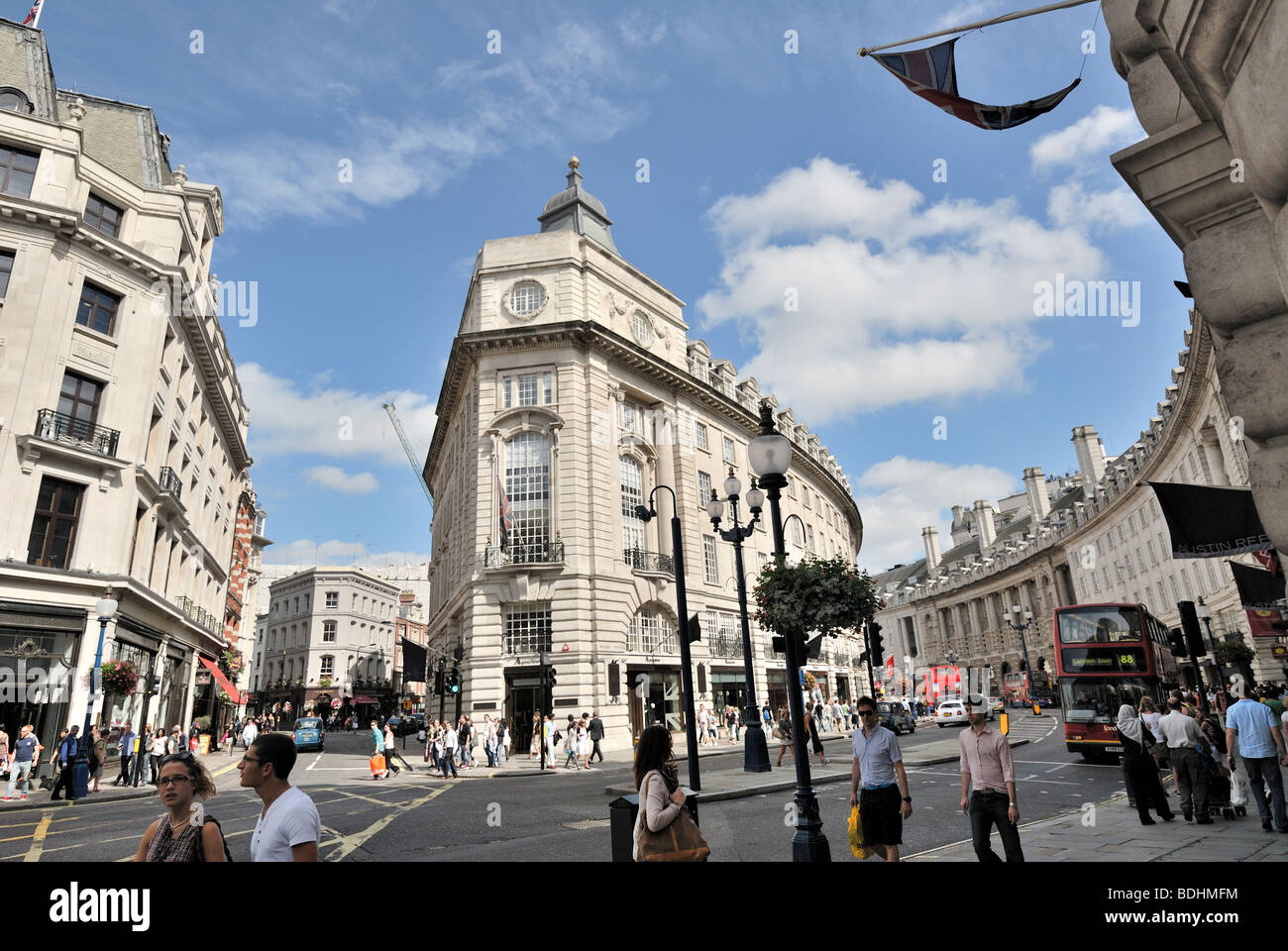 Regent Street et Glasshouse Street Londres Banque D'Images