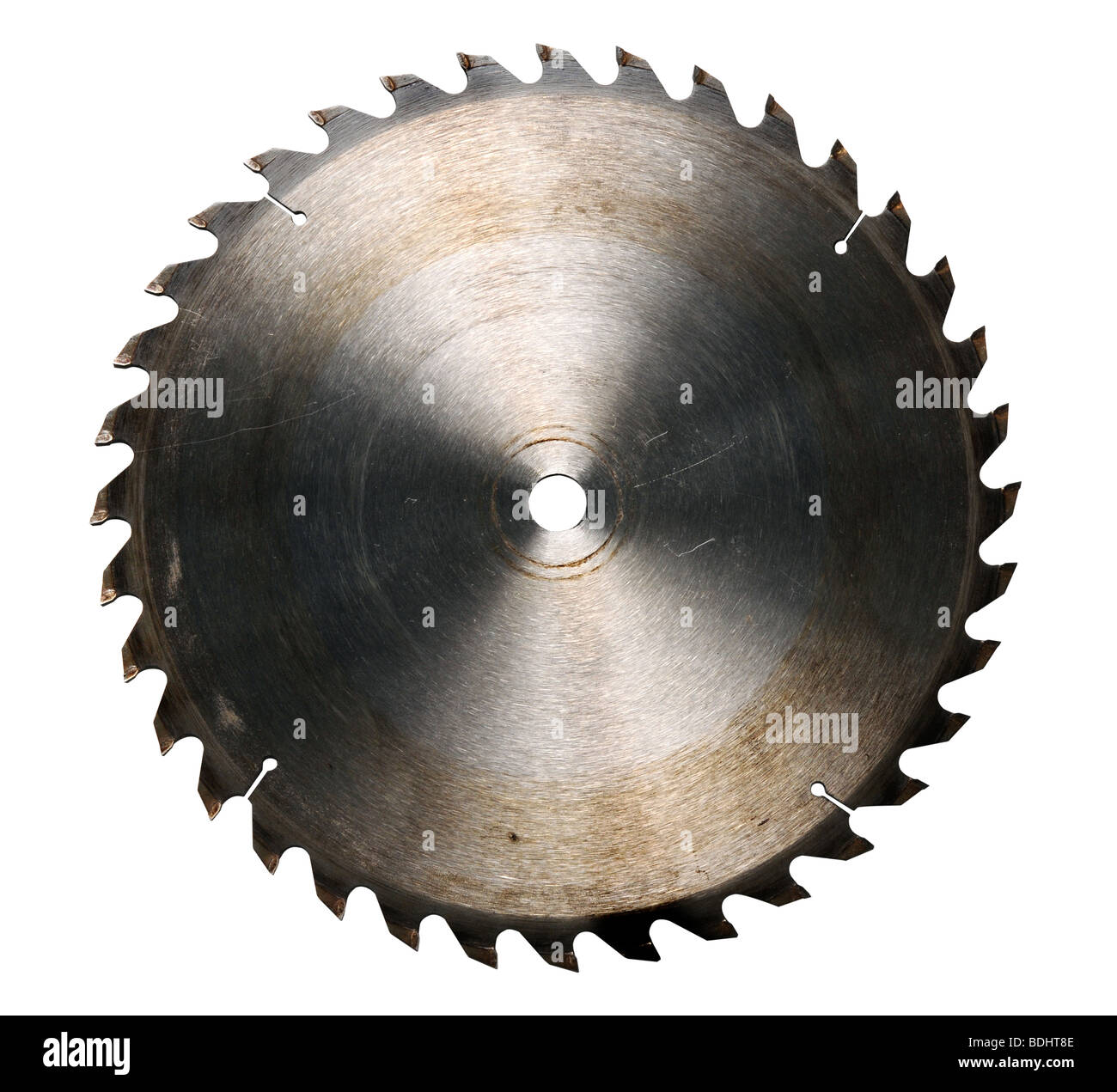 Scie circulaire isolé sur fond blanc - With Clipping Path Banque D'Images