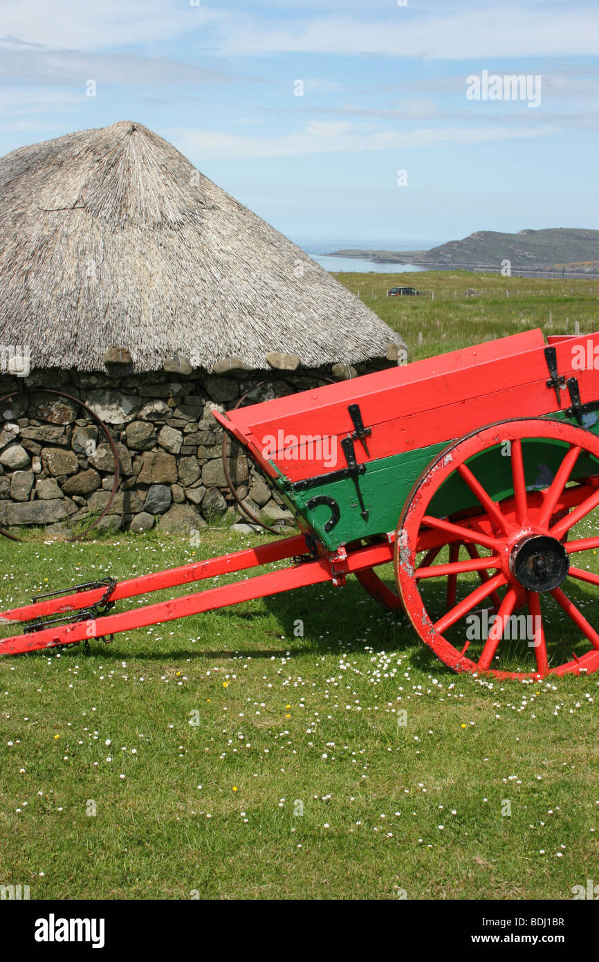 Un vieux panier à l'île de Skye Museum La vie sur l'île de Skye, Écosse Banque D'Images