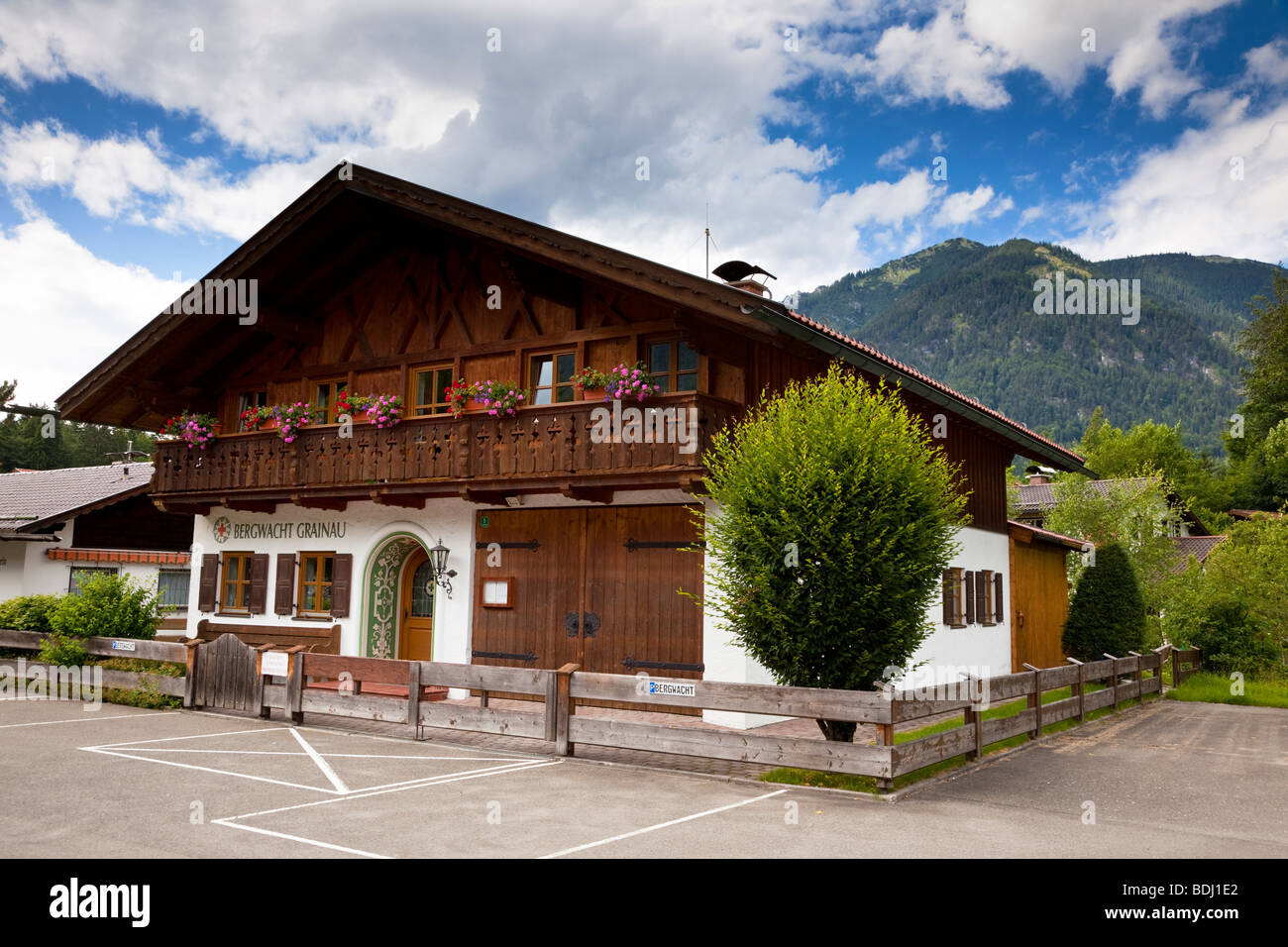 Office de secours en montagne de Grainau, Alpes bavaroises, Allemagne, Europe Banque D'Images
