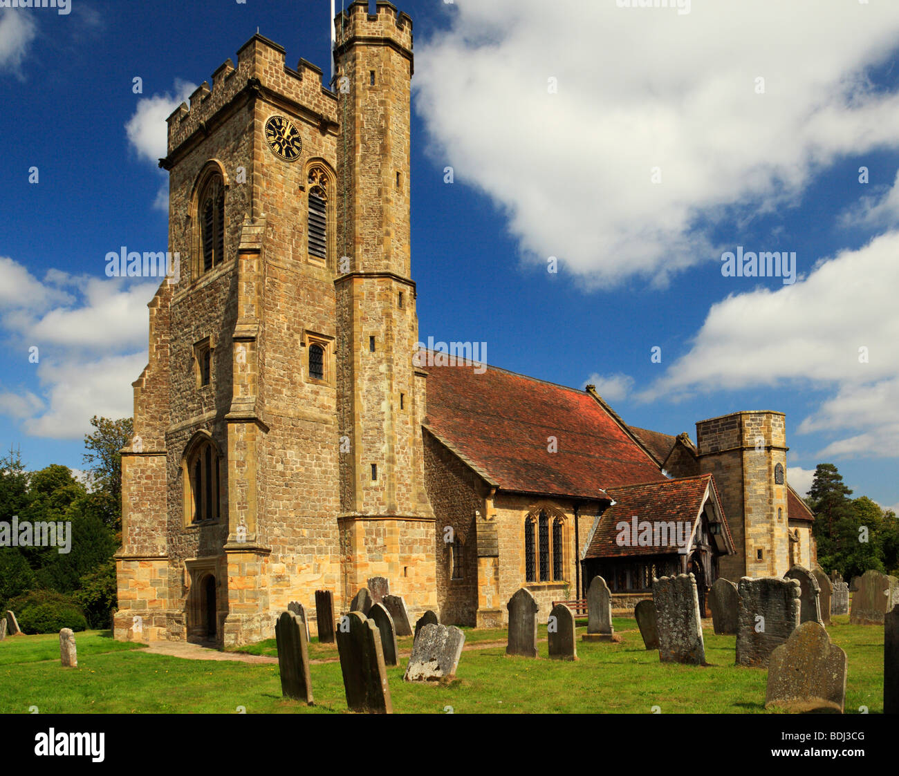 St Marys Church. Leigh, Sevenoaks, Kent, Angleterre, Royaume-Uni. Banque D'Images