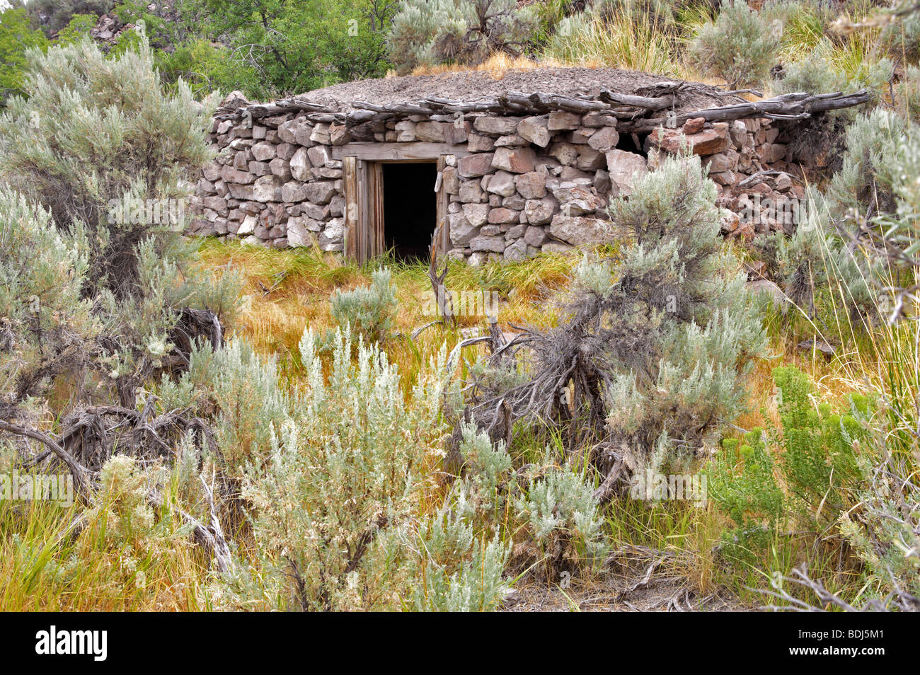 Chalet Maison de l'outil. Black Rock Desert National Conservation Area. Nevada Banque D'Images