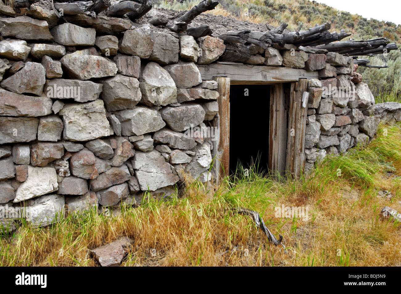 Chalet Maison de l'outil. Black Rock Desert National Conservation Area. Nevada Banque D'Images