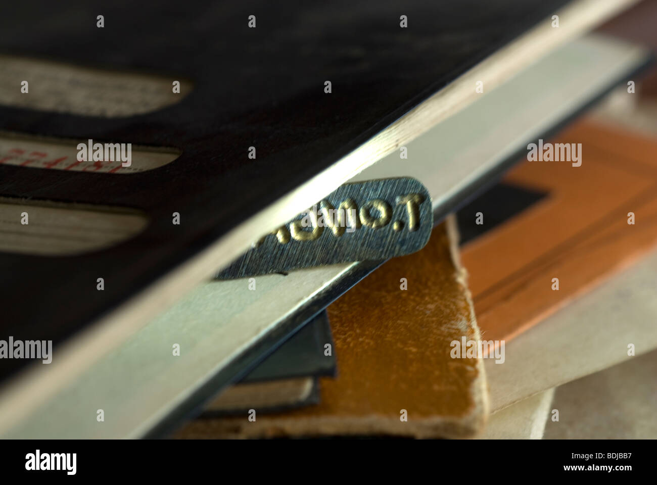 Livres et vieux stamp Banque D'Images