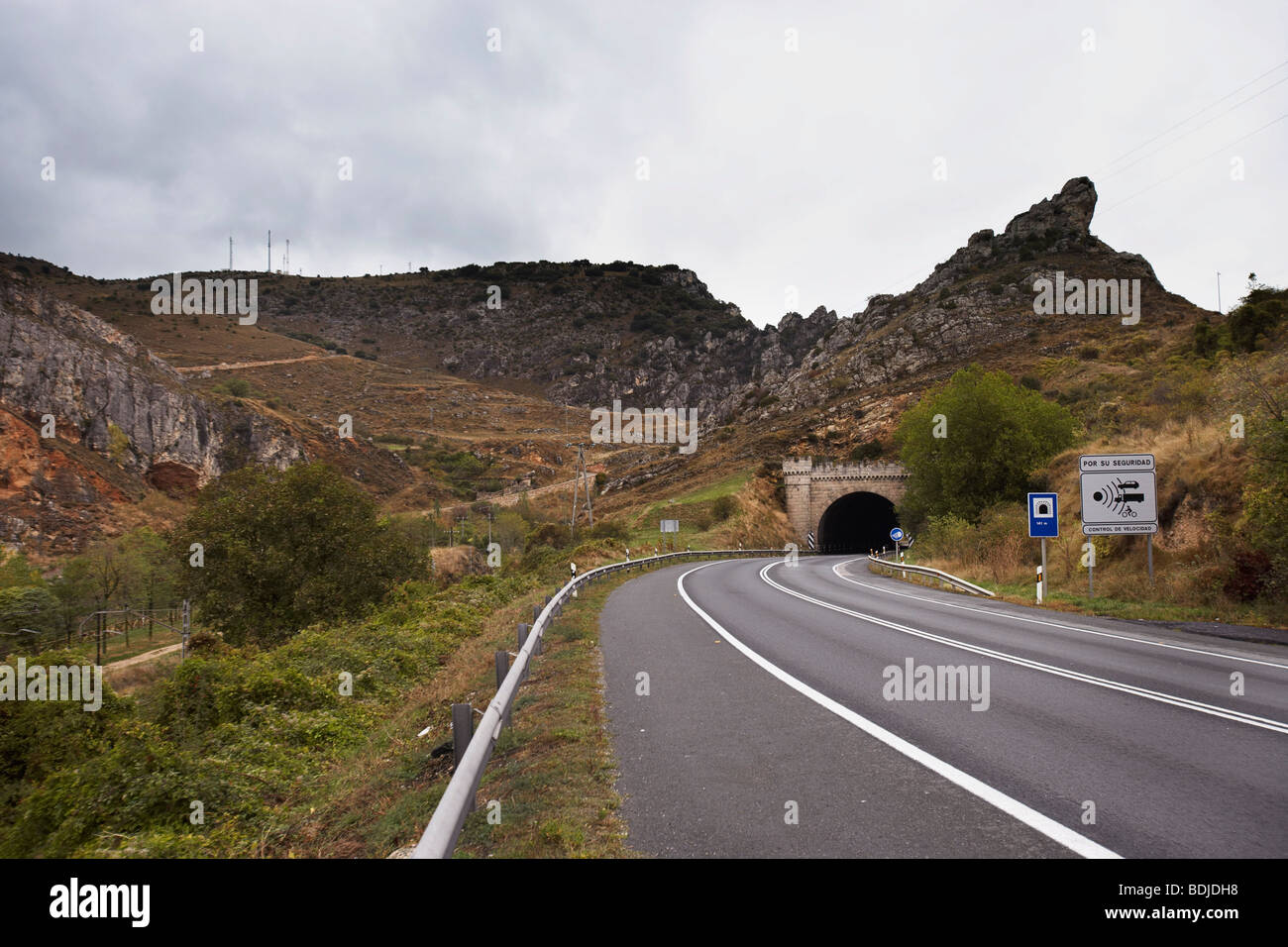 L'Autoroute, Pays Basque, Espagne Banque D'Images