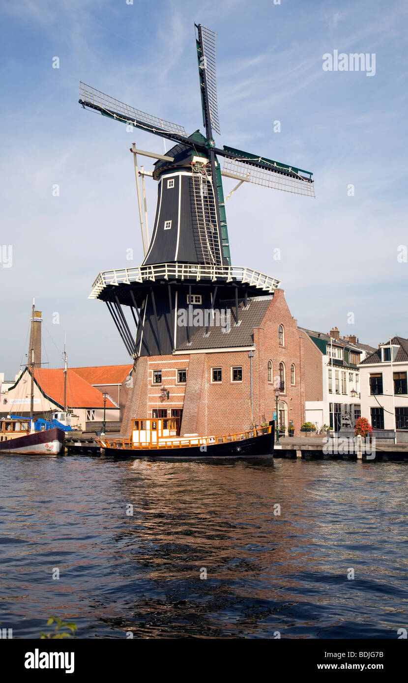 Moulin de Adriaan moulin, Haarlem, Hollande Banque D'Images