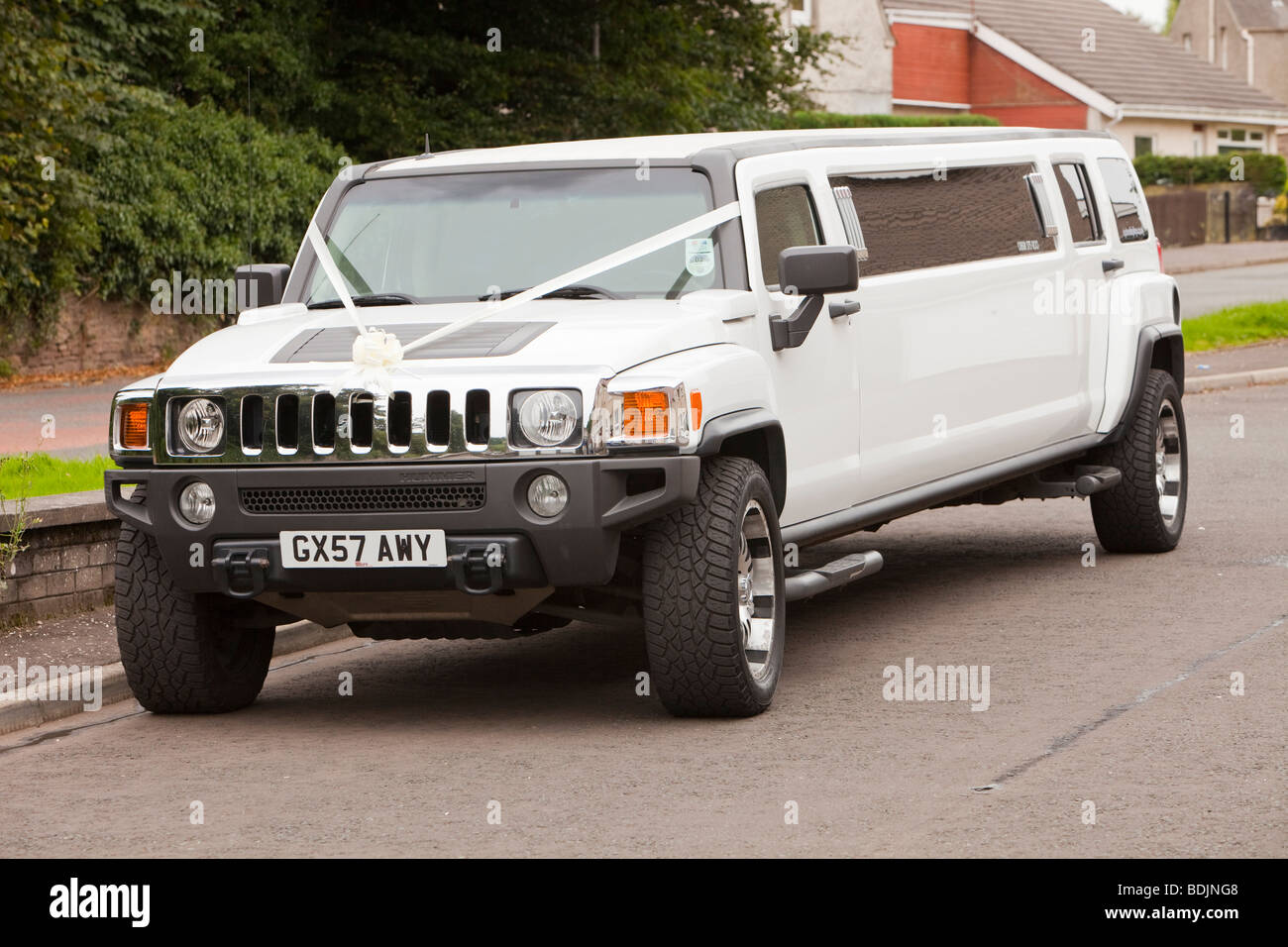 Un tronçon Hummer dans Lanark, en Ecosse, Royaume-Uni. Banque D'Images