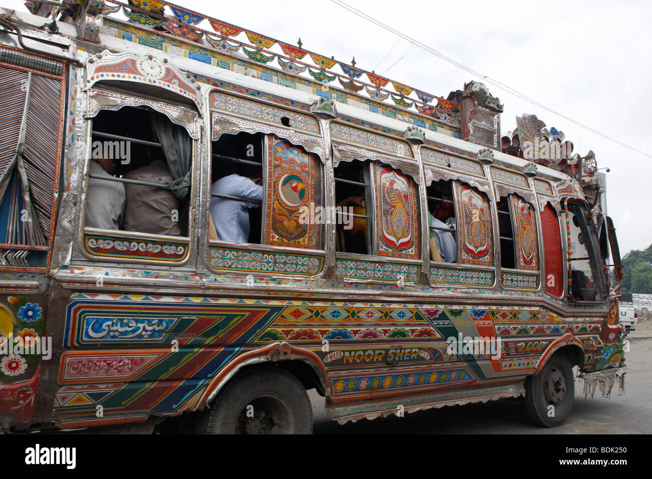 Decotated bus à Karachi Pakistan Banque D'Images