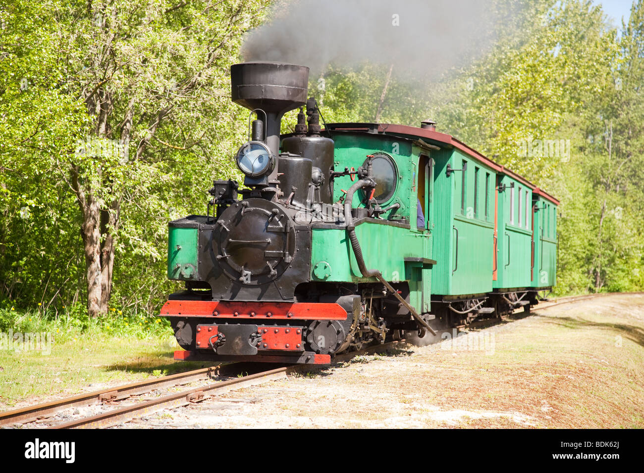 Ancien petit train à vapeur Banque D'Images