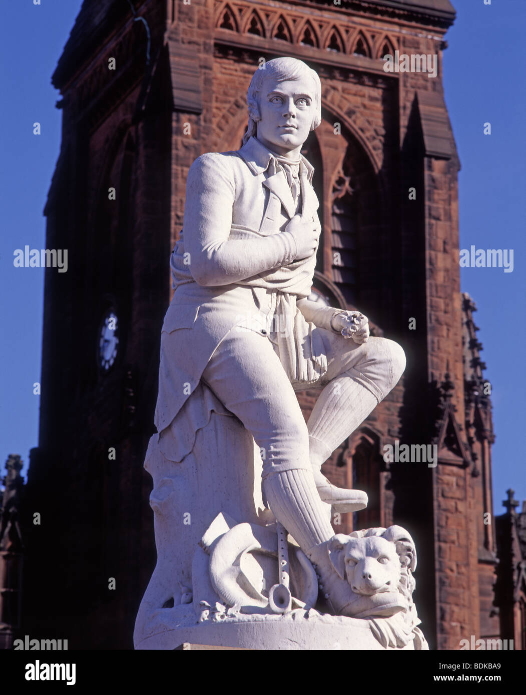La Statue de Robert Burns célèbre Barde écossais dans le centre-ville de Dumfries 5425 SCO Banque D'Images