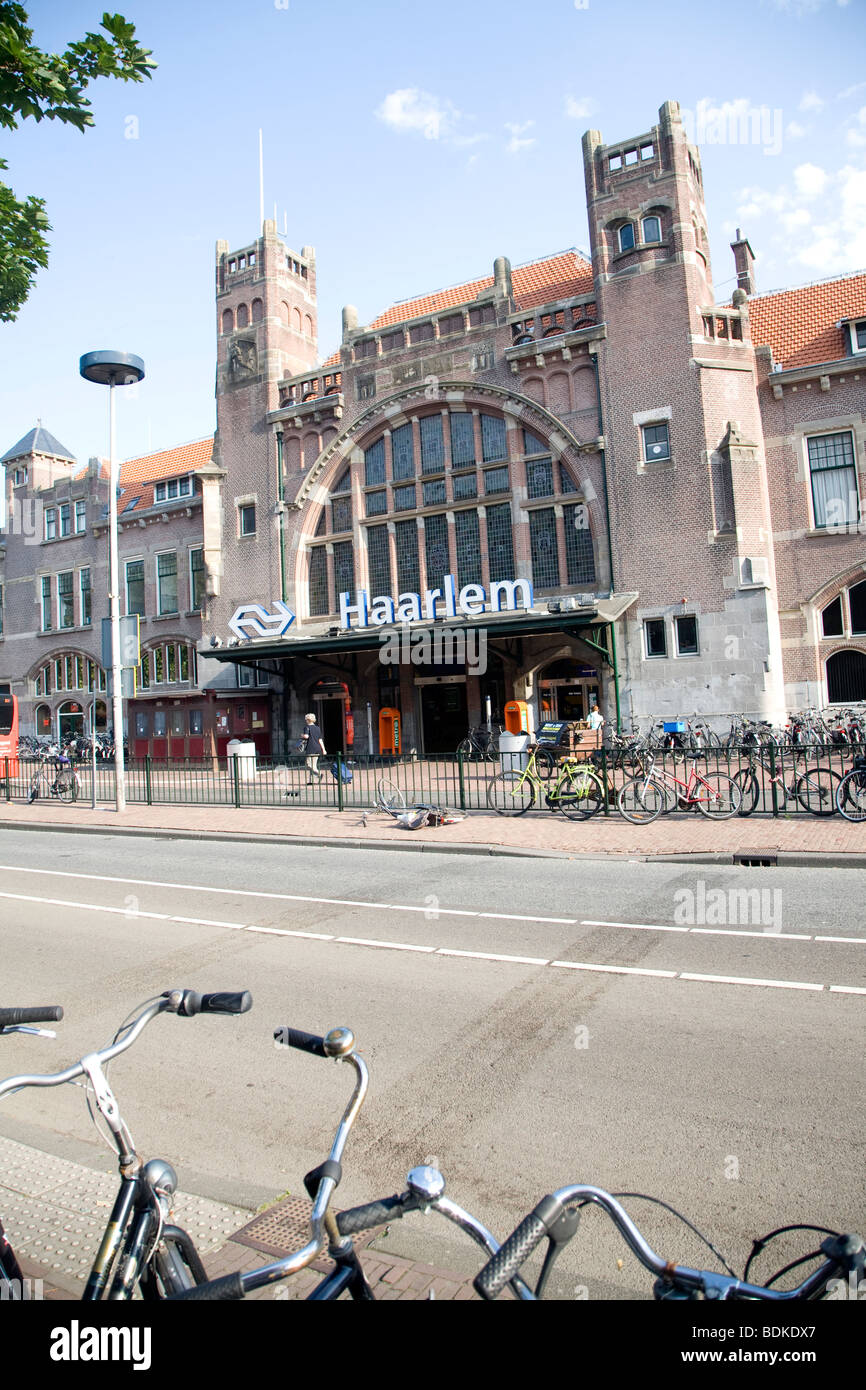 La gare de Haarlem en Hollande Banque D'Images