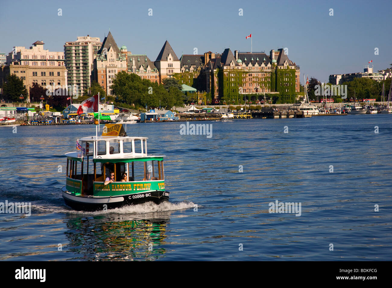 Ferry Port Bateaux dans le port intérieur, Victoria, île de Vancouver, Colombie-Britannique, Canada. Banque D'Images