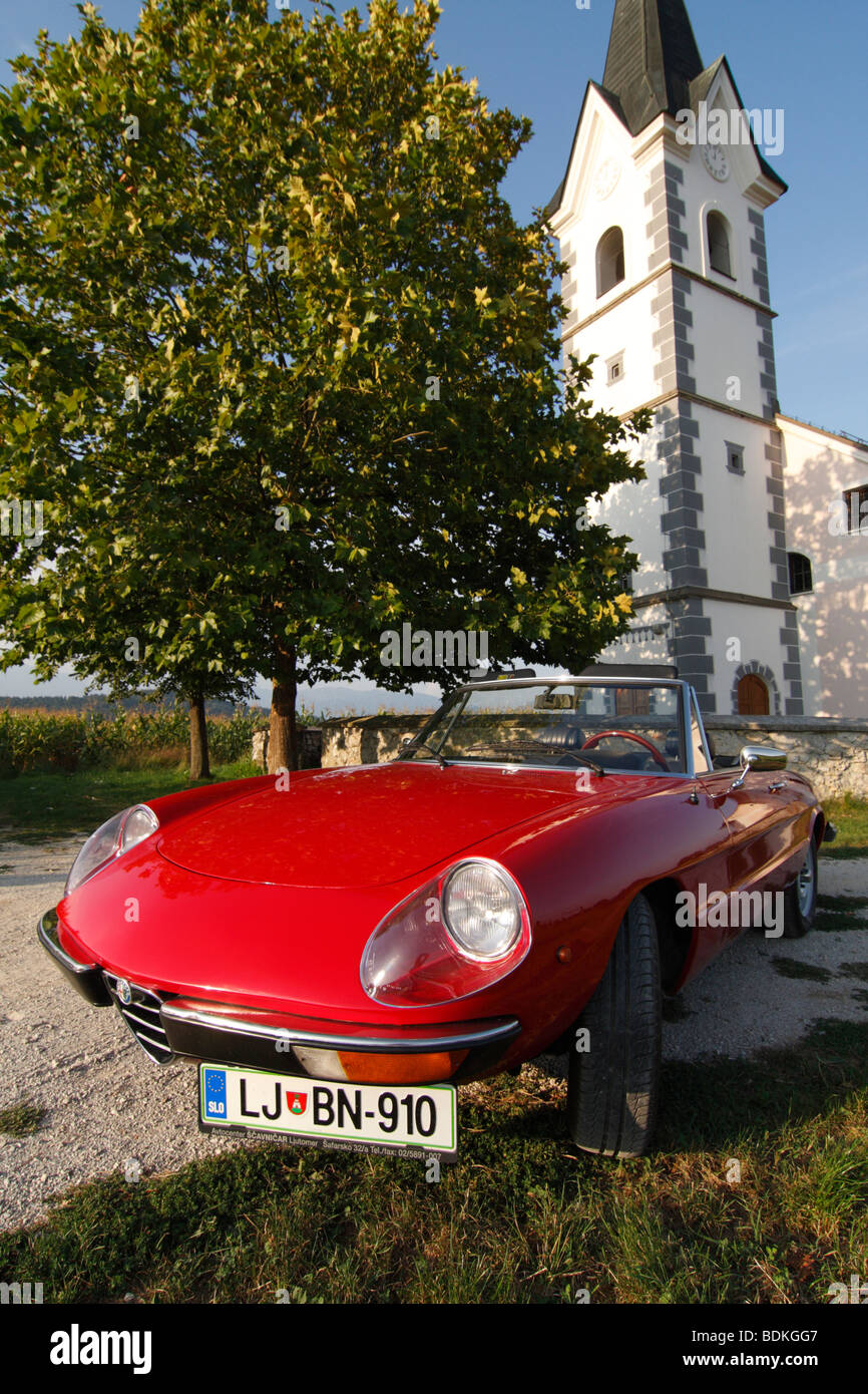 Alfa Romeo Spider 1600 Junior voiture de sport. Année de construction 1977. Banque D'Images