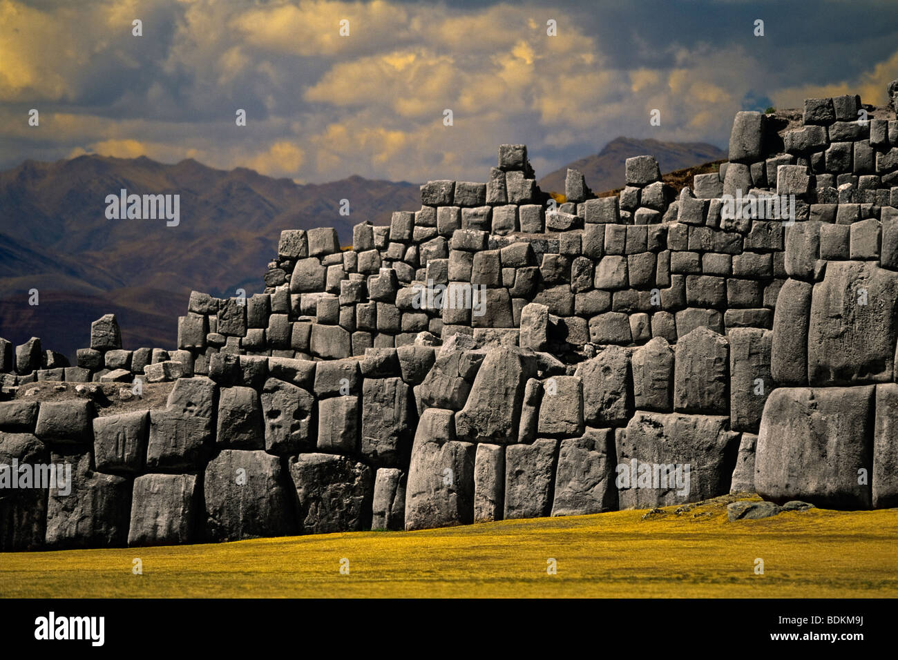 Les ruines inca de Sacsayhuaman, Cuzco, Pérou Banque D'Images