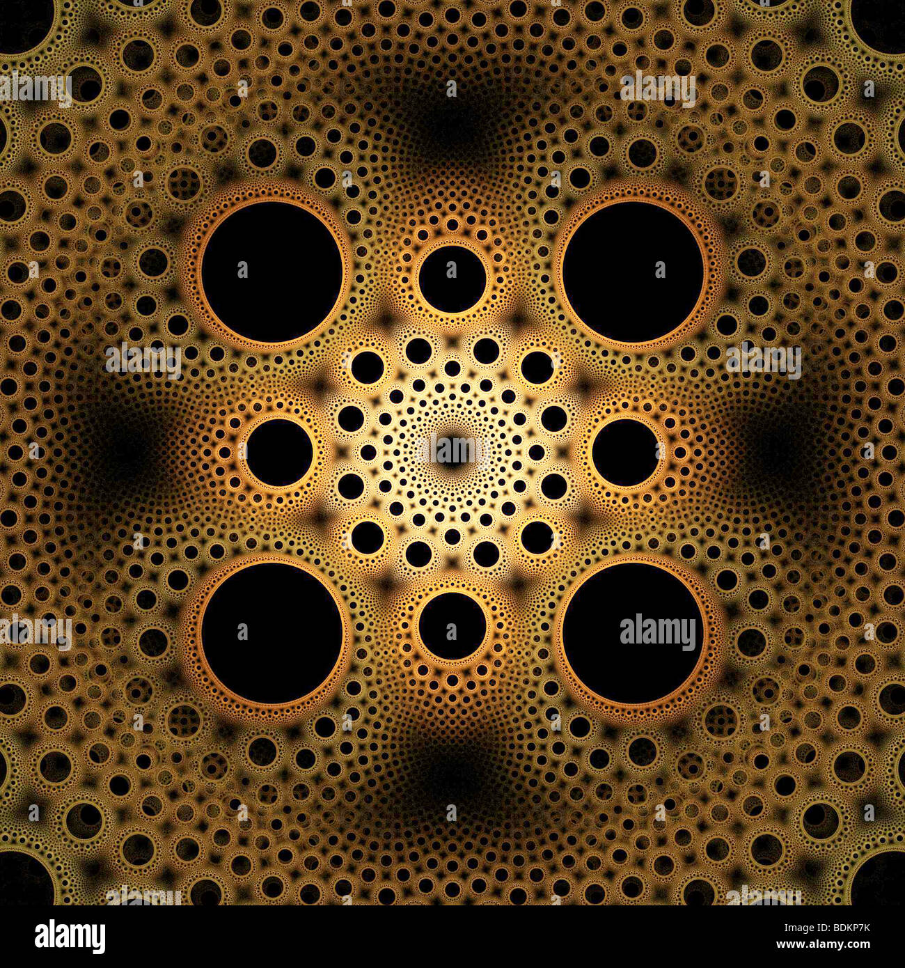 Image générée par ordinateur d'une fractale de flammes. Flammes fractales sont membre de la fonction itérée classe système de fractals Banque D'Images