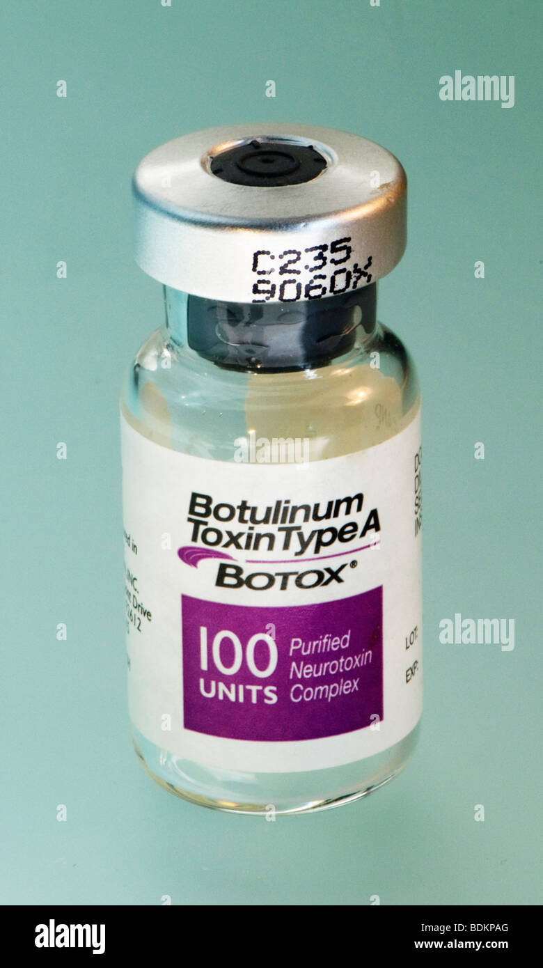 Flacon de la toxine botulique de type A, le Botox Banque D'Images