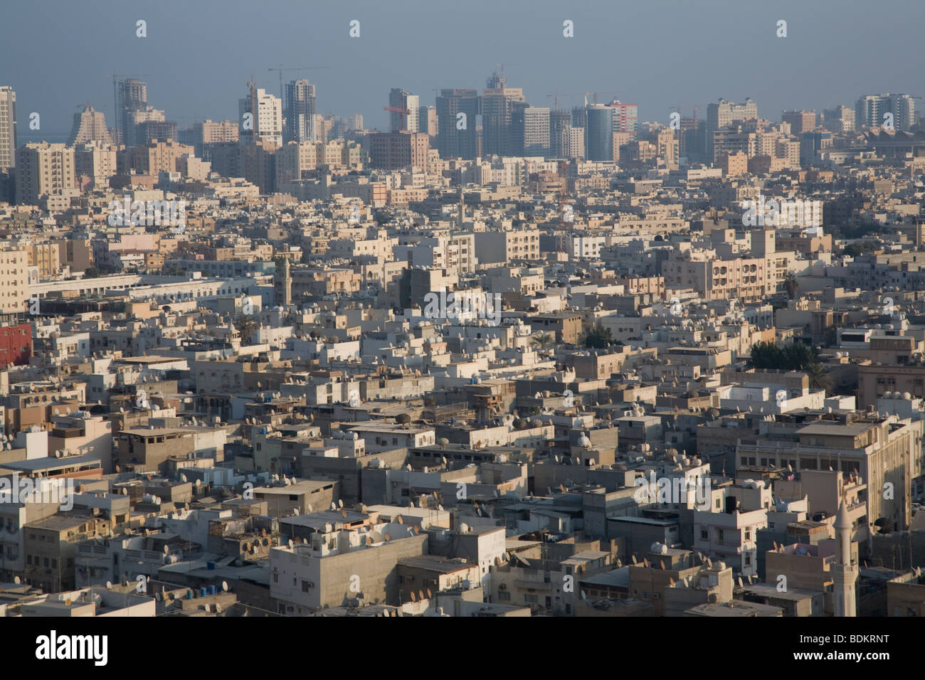 La ville de Manama Bahreïn point de vue élevé Banque D'Images