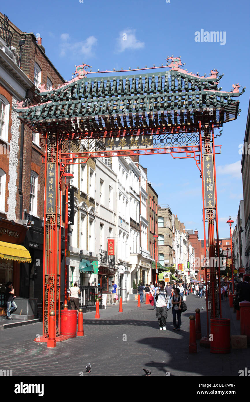 Gerrard Street, China Town, Londres, Angleterre, Royaume-Uni Banque D'Images