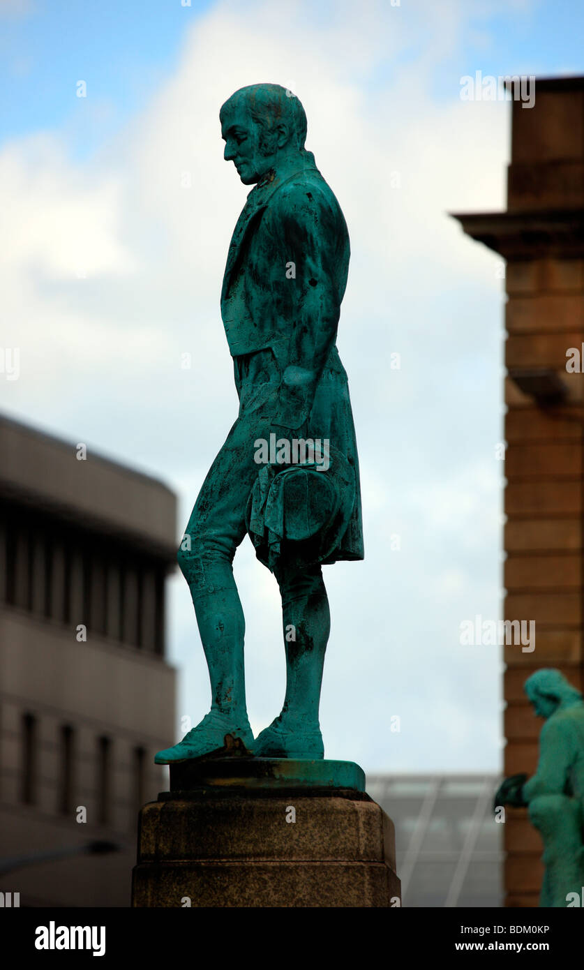 Statue de Robert Tannahill dans l'enceinte de l'abbaye de Paisley Banque D'Images