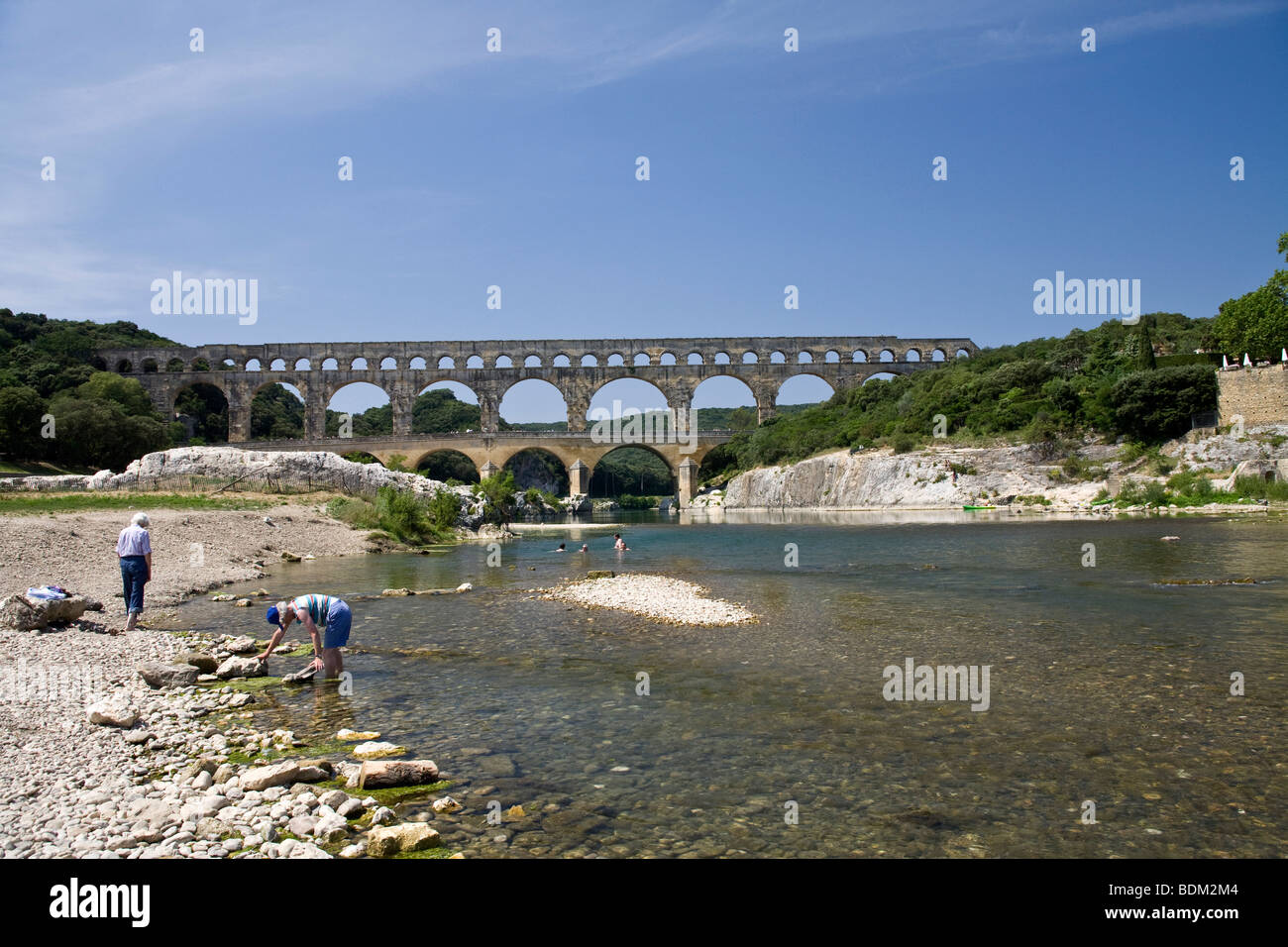 Le Pont du Gard, Nîmes, France Banque D'Images