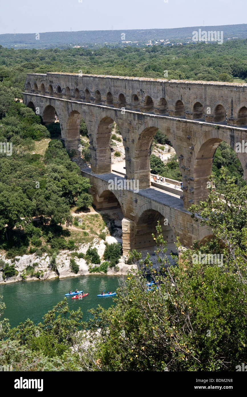 Le Pont du Gard, Nîmes, France Banque D'Images
