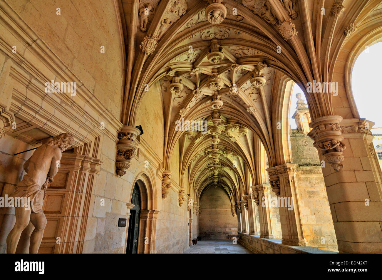 L'Espagne, Saint James Way : cloître de style renaissance dans le monastère de San Zoilo Banque D'Images