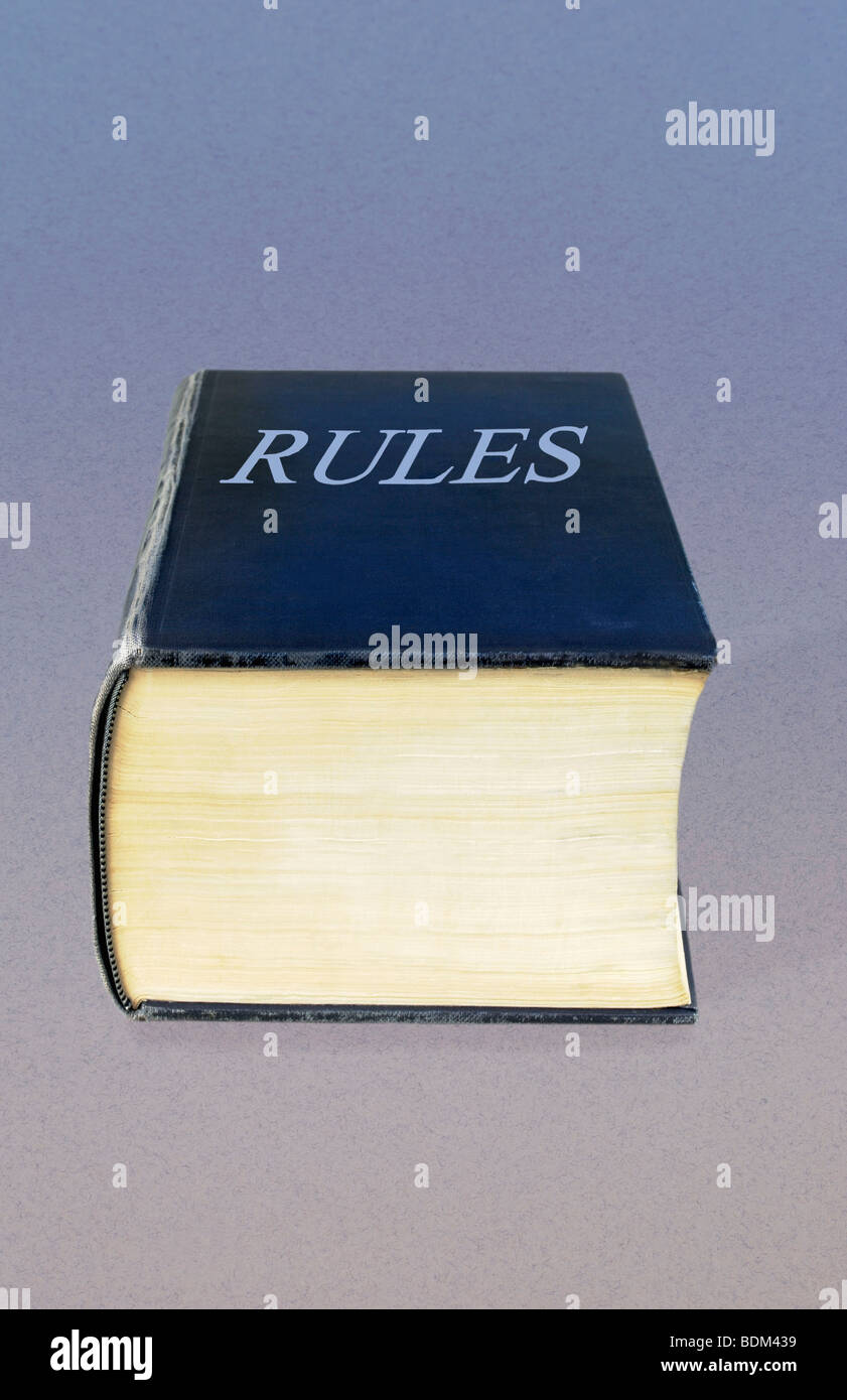 Livre de règles Banque D'Images