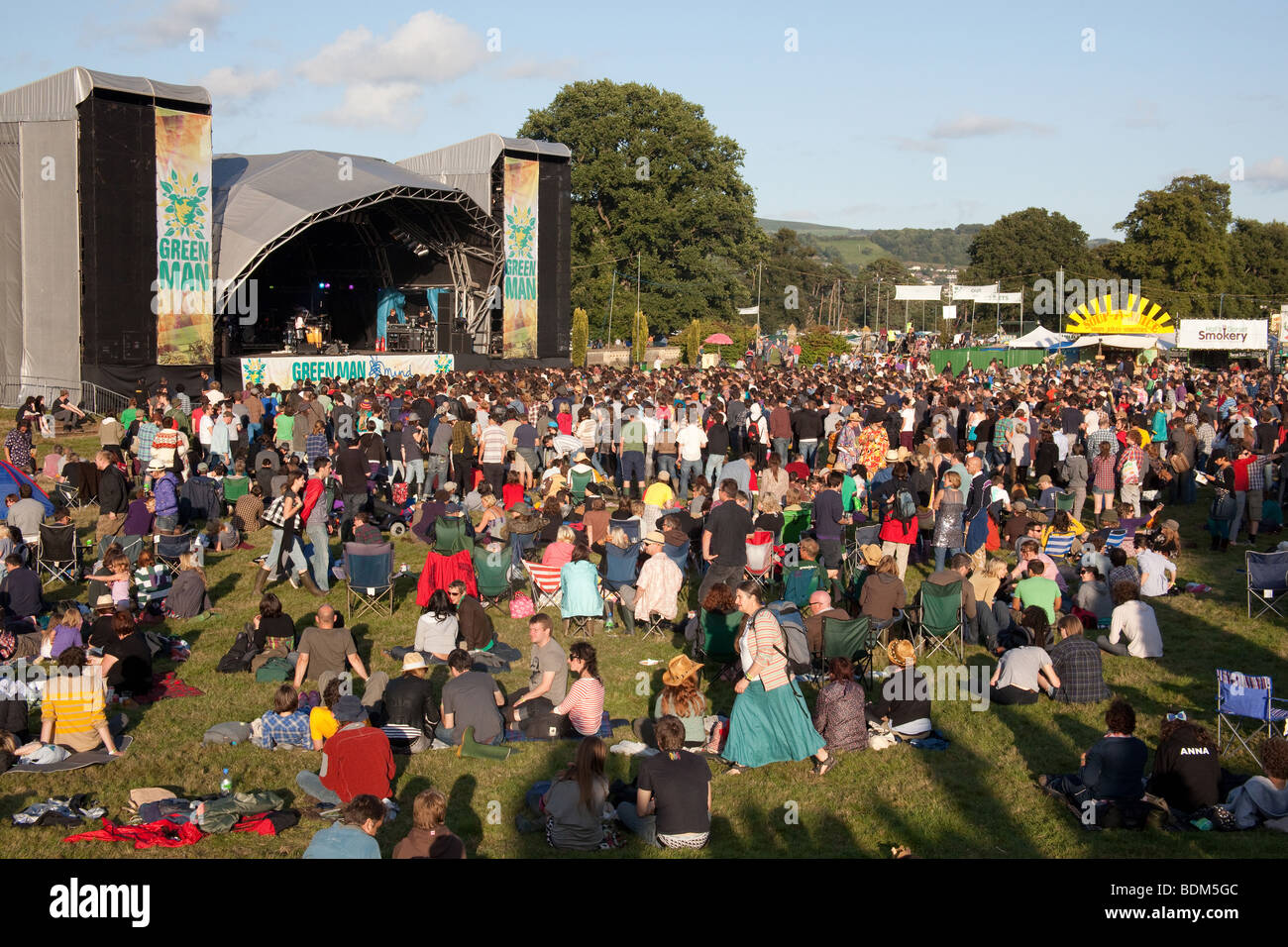 Main Stage arena au the Green Man Festival 2009, Brecon, William Henri Gebhard (1827-1905), le Pays de Galles Banque D'Images