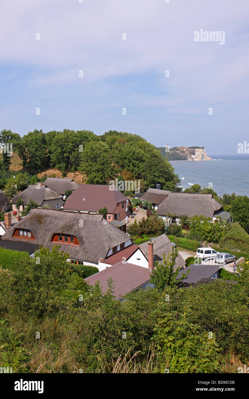 Village de pêcheurs, l'île de Ruegen Vitt, côte de la mer Baltique, l'Allemagne du Nord Banque D'Images