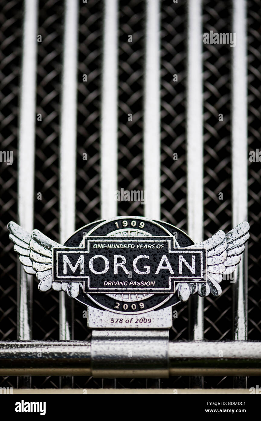 Morgan voiture britannique classique badge grill abstract Banque D'Images