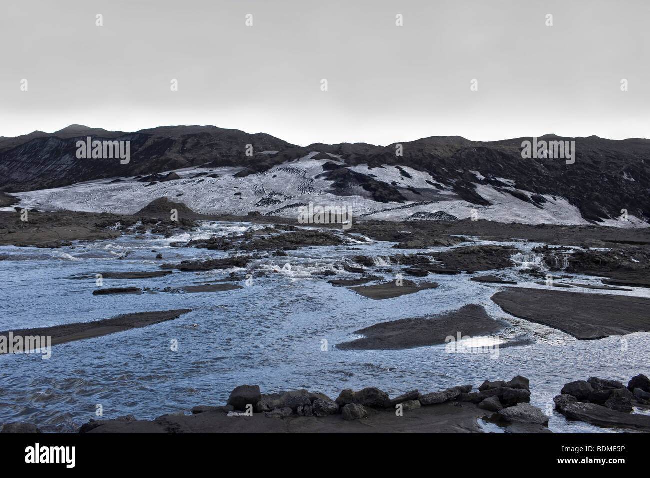 Rivière de Gaesavotn, hautes terres d'Islande Banque D'Images