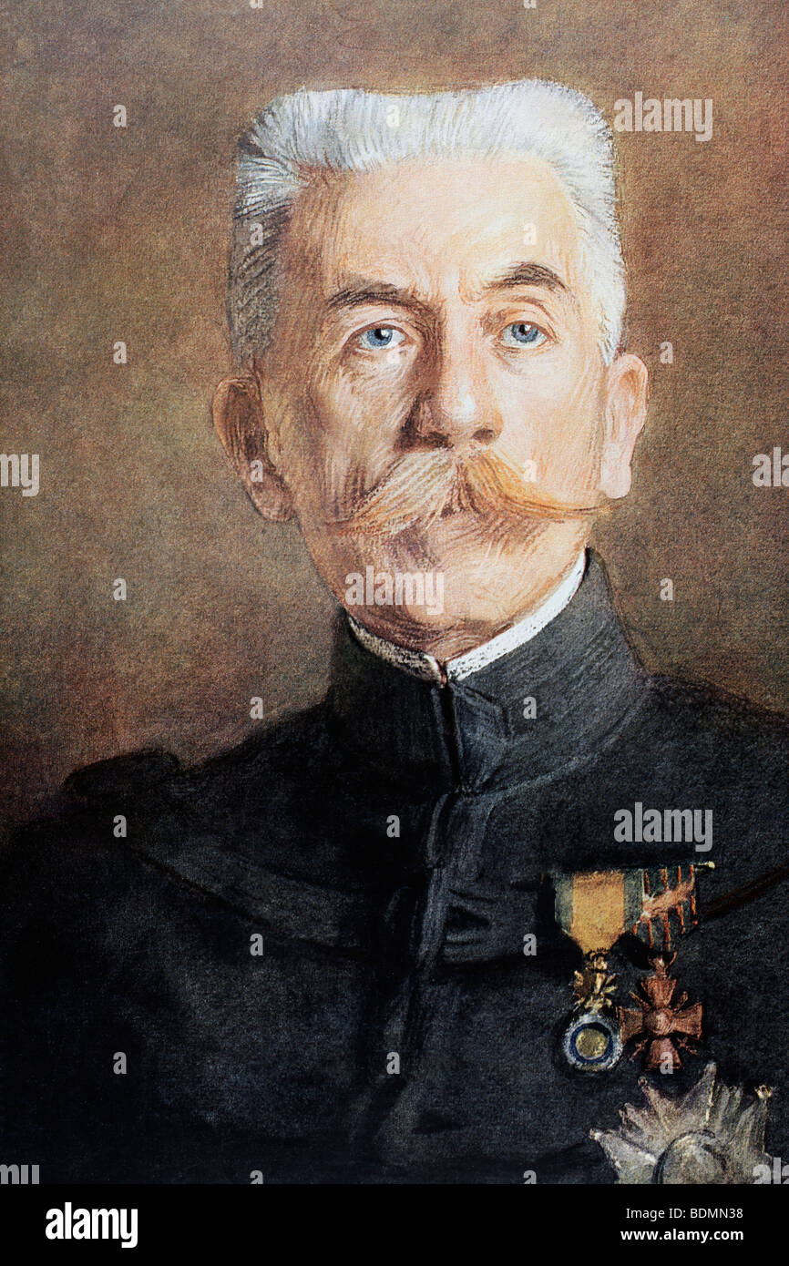 Louis Hubert Gonzalve Lyautey 1854 à 1934. Le général français. Résident général au Maroc et maréchal de France. Banque D'Images