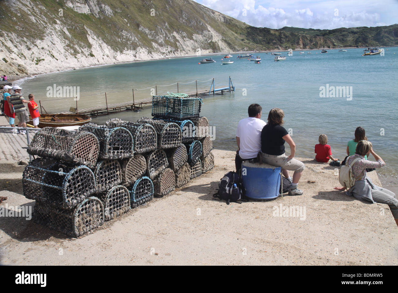 Crique de Lulworth Dorset Banque D'Images