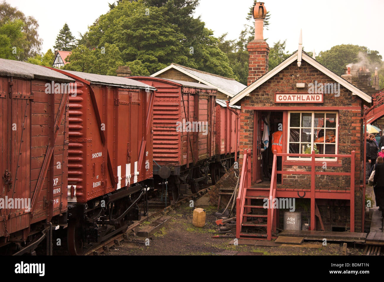 NYMR, Station Goathland, North York Moors Railway, North Yorkshire, Angleterre, Royaume-Uni Banque D'Images