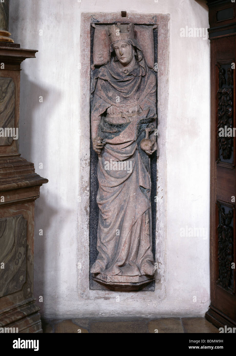 Regensburg, päpstliche Basilique St Emmeram, veilleur für Hemma, Gemahlin Ludwigs des Deutschen, um 1280 Banque D'Images