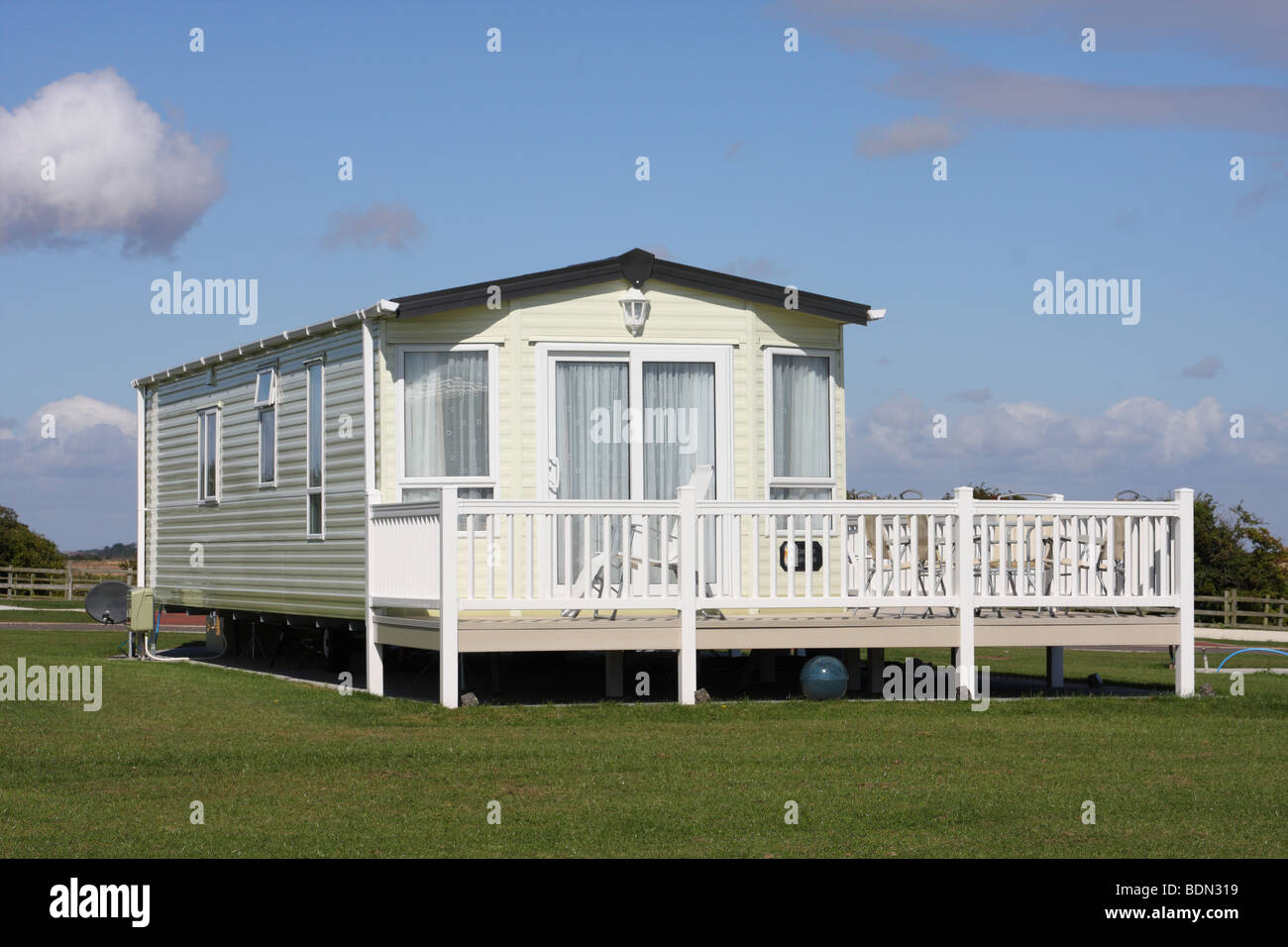 Une maison de vacances mobil-home. Banque D'Images