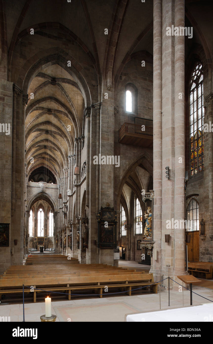 Nürnberg, Sebalduskirche, Saint Sebaldus, Chor, Blick nach Westen Banque D'Images