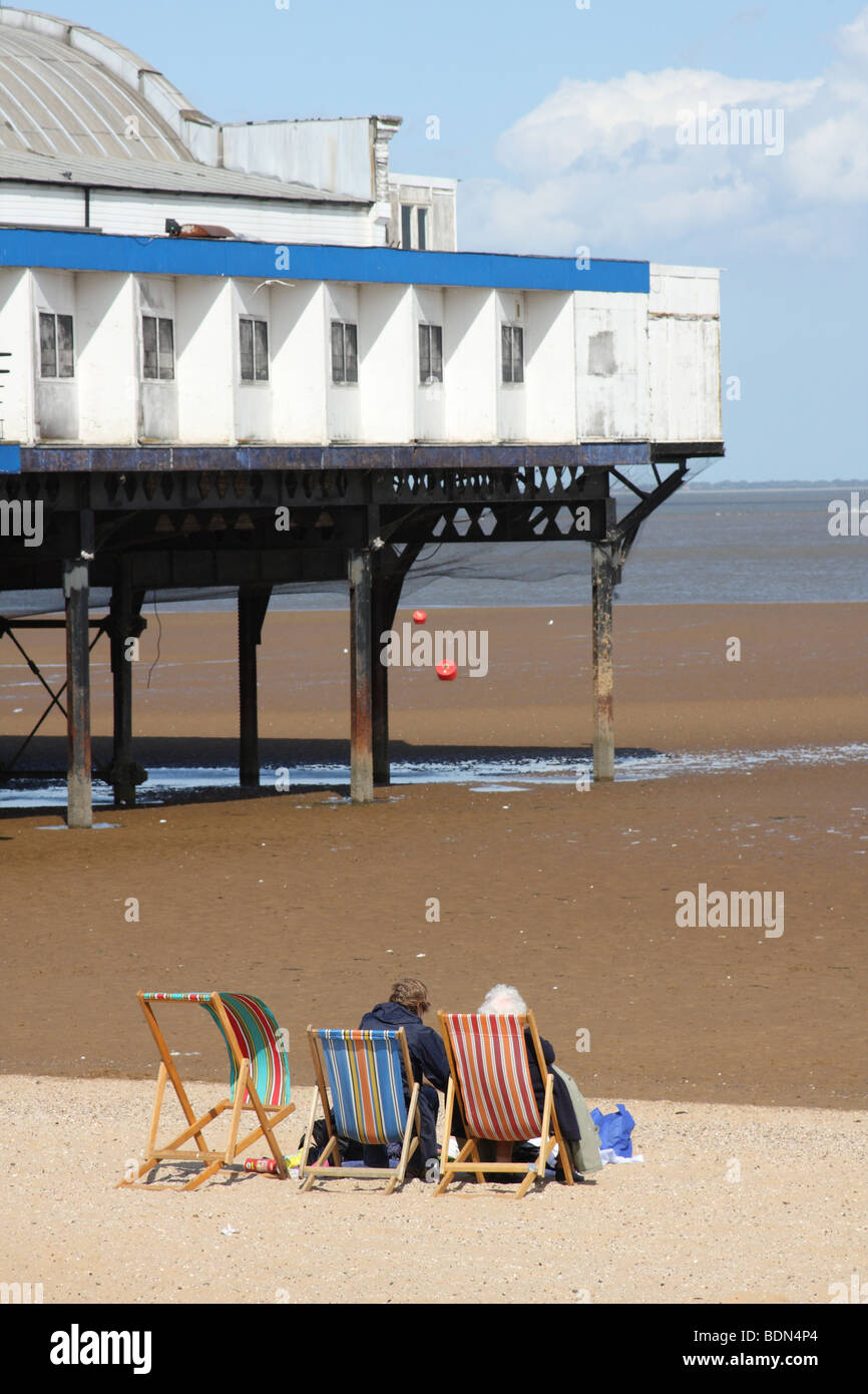 La jetée de Cleethorpes, Lincolnshire, Angleterre, Royaume-Uni Banque D'Images